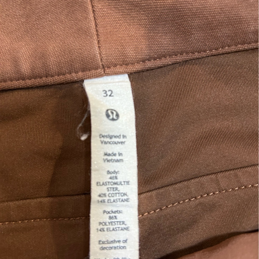 Lululemon City Sleek 5 Pocket High Rise Wide Leg Pants Utilitech 33 Brown 32x30 - Picture 6 of 7